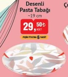 Paşabahçe Desenli Pasta Tabağı 19 cm image