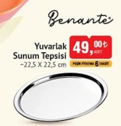 Benante Yuvarlak Sunum Tepsisi image