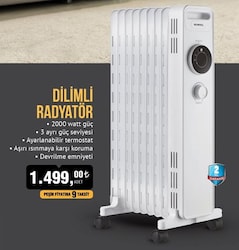 Kumtel Dilimli Radyatör 2000 Watt image