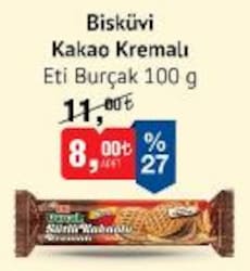 Eti Burçak Kakao Kremalı Bisküvi 100 g image