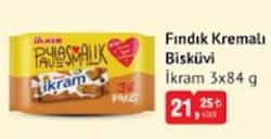 Ülker İkram Fındık Kremalı Bisküvi 3x84 g image