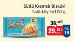 Saklıköy Sütü Kremalı Bisküvili 4x100 g image
