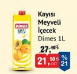Dimes Kayısı Meyveli İçecek 1 L image