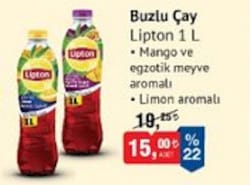 Lipton Buzlu Çay 1 L Limon Aromalı/Mango ve Egzotik Meyve Aromalı image