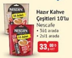 Nescafe Hazır Kahve Çeşitleri 10'lu image