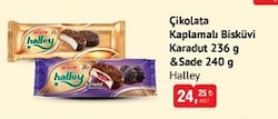 Halley Çikolata Kaplamalı Karadut Bisküvi 236 g/Sade 240 g image