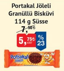 Süsse Portakal Jöleli Granüllü Bisküvi 114 g image