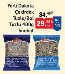 Simbat Yerli Dakota Çekirdek Tuzlu/Bol Tuzlu 400 g image