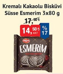 Süsse Esmerim Kremalı Kakaolu Bisküvi 3x80 g image