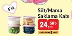 Süt/Mama Saklama Kabı 4'lü image