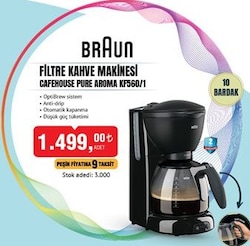 Braun KF560/1 Filtre Kahve Makinesi Cafehouse Pure Aroma image