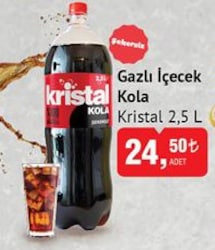 Kristal Gazlı İçecek Kola 2,5 L Şekersiz image