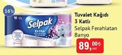 Selpak Ferahlatan Banyo Tuvalet Kağıdı 3 Katlı 16'lı image