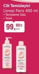 L'Oreal Paris Cilt Temizleyici Temizleme Sütü/Tonik  400 ml image