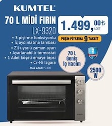 Kumtel LX-9320 70 L Midi Fırın image