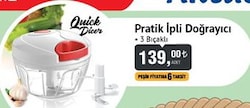 Quick Dicer Pratik İpli Doğrayıcı 3 Bıçaklı image