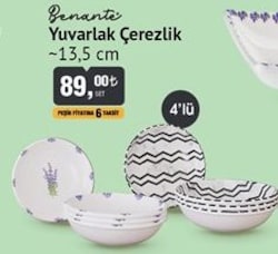 Benante Yuvarlak Çerezlik 13,5 cm 4'lü image