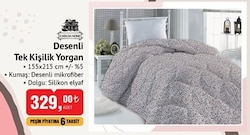 Casilda Home Desenli Tek Kişilik Yorgan image