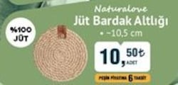 Naturalove Jüt Bardak Altlığı 10,5 cm image
