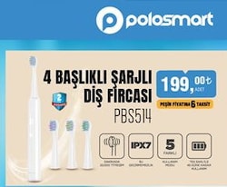 Polosmart PBS514 4 Başlıklı Şarjlı Diş Fırçası  image