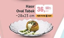 Paşabahçe Hasır Oval Tabak 28x23 cm image