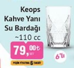 Lav Keops Kahve Yanı Su Bardağı 110 cc 6'lı image