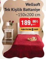 Wellsoft Tek Kişilik Battaniye image