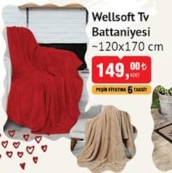 Wellsoft Tv Battaniyesi 120x170 cm image