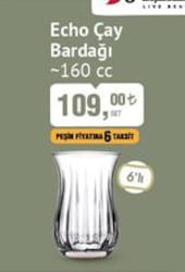 Paşabahçe Echo Çay Bardağı 160 cc 6'lı image