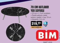 Katlanır Yer Sofrası 70 cm image