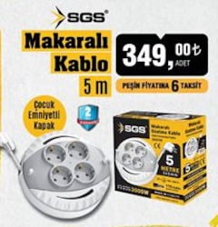 Sgs Makaralı Kablo 5 m image