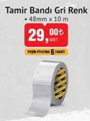 Tamir Bandı Gri Renk 48mm x 10 m image