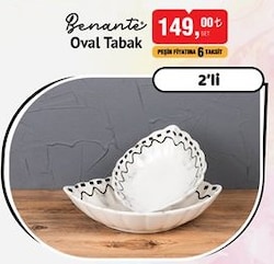 Benante Oval Tabak 2'li image