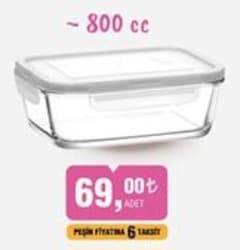 Lav Kilitli Saklama Kabı 800 cc image