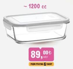 Lav Kilitli Saklama Kabı 1200 cc image