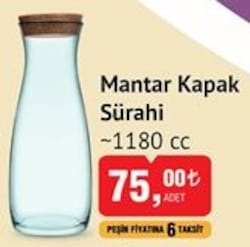 Paşabahçe Aware Mantar Kapak Sürahi 1180 cc image
