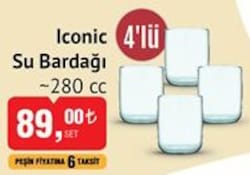 Paşabahçe Iconic Su Bardağı 280 cc 4'lü image