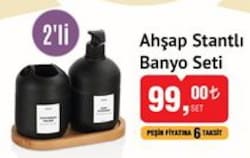 Ahşap Stantlı Banyo Seti 2'li image