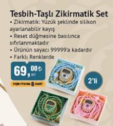 Tesbih-Taşlı Zikirmatik Set 2'li image
