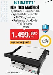 Kumtel Inox Tost Makinesi 2000 W image