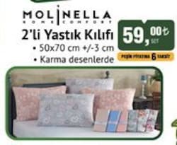 Molinella 2'li Yastık Kılıfı 50x70 cm image