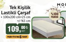 Molinella Tek Kişilik Lastikli Çarşaf image