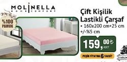 Molinella Çift Kişilik Lastikli Çarşaf image
