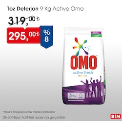 Omo Active Toz Deterjan 9 Kg image