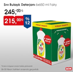 Fairy Sıvı Bulaşık Deterjanı 6x650 ml image