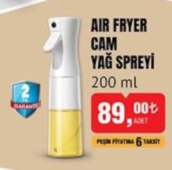 Air Fryer Cam Yağ Spreyi 200 ml image