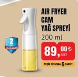 Air Fryer Cam Yağ Spreyi 200 ml  image