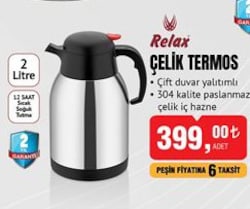 Relax Çelik Termos 2 L image