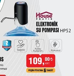 House Pratik Elektronik Su Pompası HP52  image