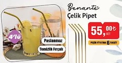 Benante Çelik Pipet 4'lü image